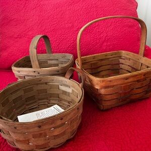 3 Longaberger Baskets